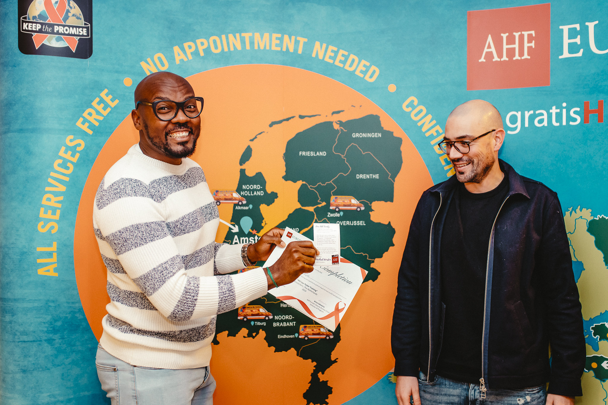 Titelbild für Freiwillige HIV-Tester rüsten sich für den Kampf gegen HIV in den Niederlanden